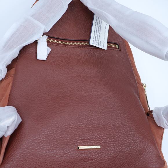 REBECCA MINKOFF Stevie Fringe Julian Backpack Whiskey Brown NWT Leather Bag main image 6